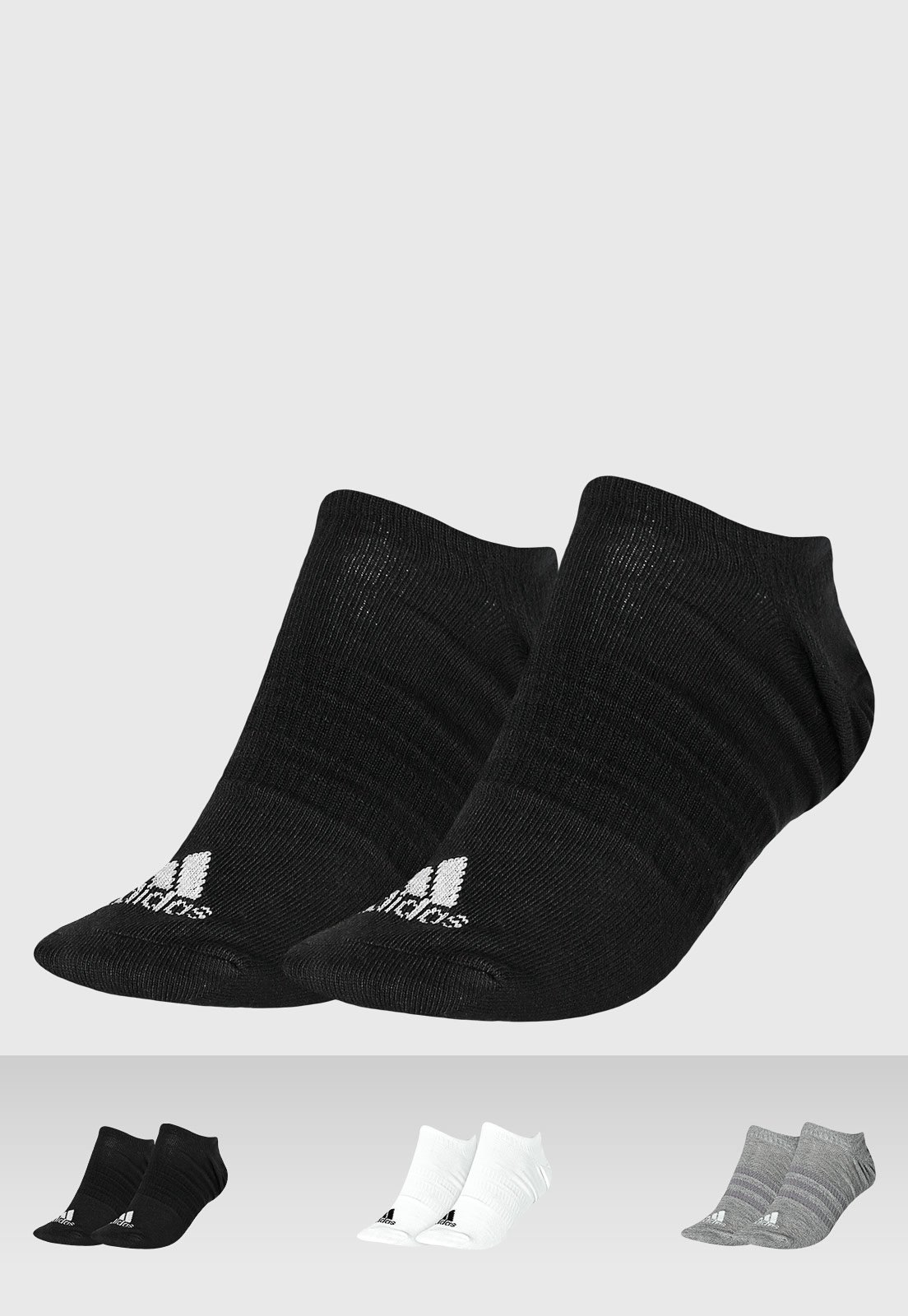 Kit 3pçs Meia adidas Performance