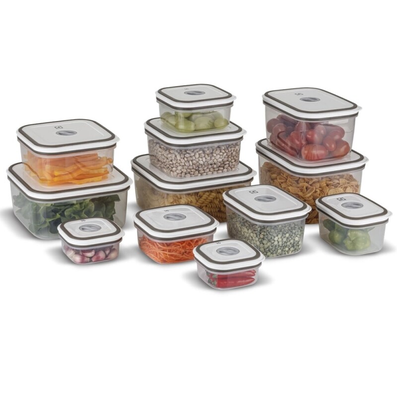 Kit com 12 Potes Herméticos