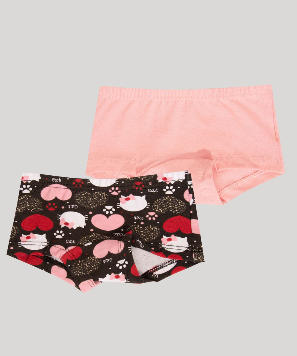 kit de 2 calcinhas infantis