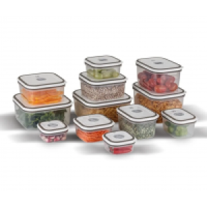 Kit potes hermeticos plasticos cinza