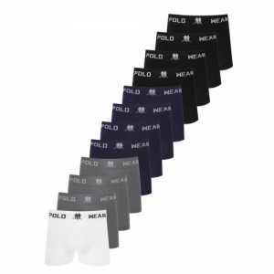 Kit 12 Cuecas Boxer Polo