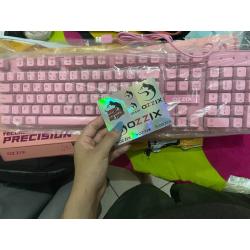 Teclado Gamer Rosa RGB LED