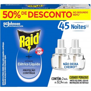 Raid Repelente Eletrico Líquido, 45