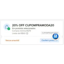 Cupom Mercado Livre Moda