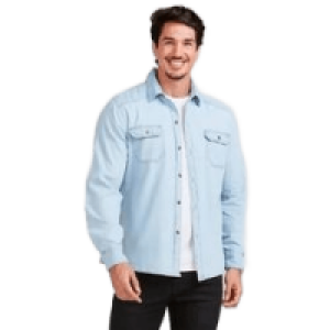 Camisa Social Masculina Jeans Manga