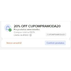 CUPOM: CUPOMPRAMODA20