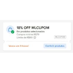 18% OFF em compras acima