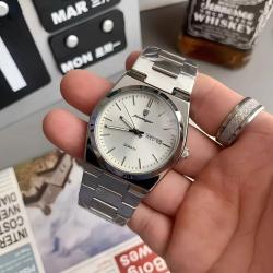 Relógio Masculino Luxuoso Prata Clássico