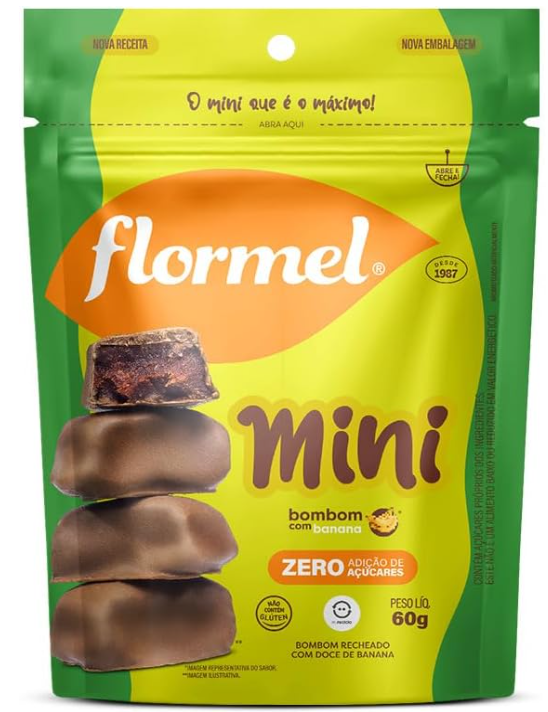 Mini Bombom Com Banana Flormel