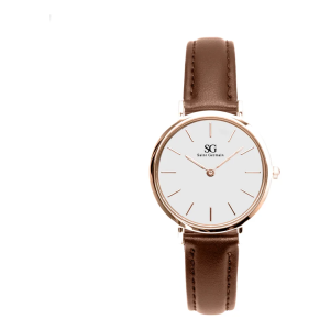 Relógio Feminino de Couro Marrom