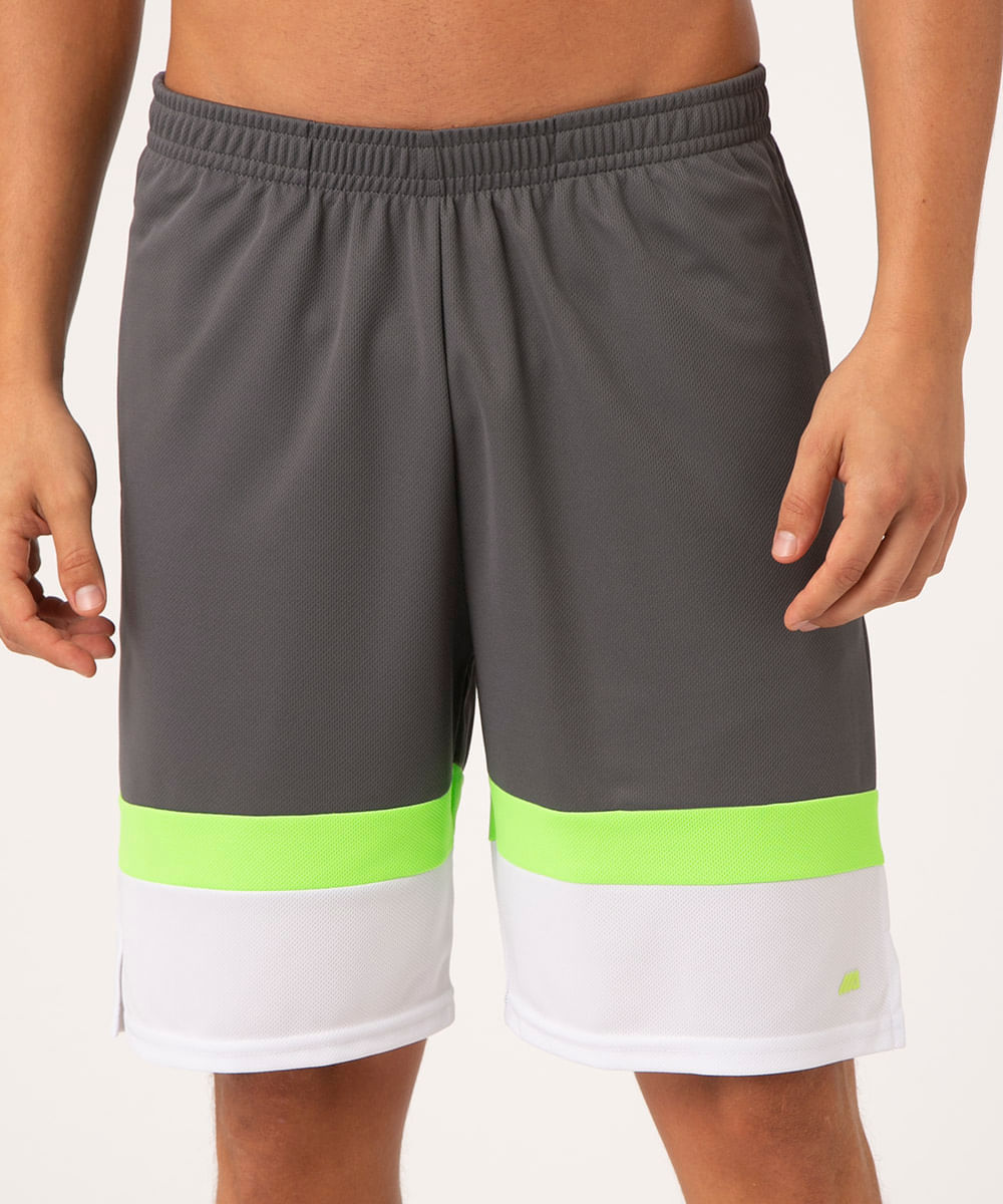 bermuda com recortes e bolsos