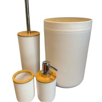 Kit Banheiro Completo Lixeira Porta