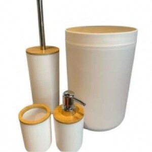 Kit Banheiro Completo Lixeira Porta