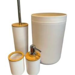 Kit Banheiro Completo Lixeira Porta