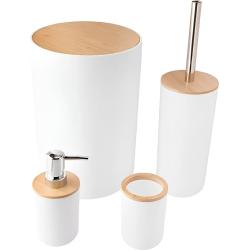 Kit Banheiro Lixeira Porta Escova