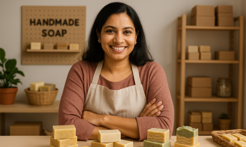 Woman balancing work and life