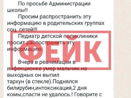 Фейк о массовом отравлении детей газировкой распространяют на Ставрополье