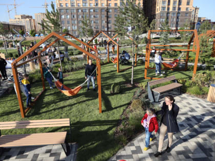В большинстве обновлённых парков на Ставрополье создали детские площадки