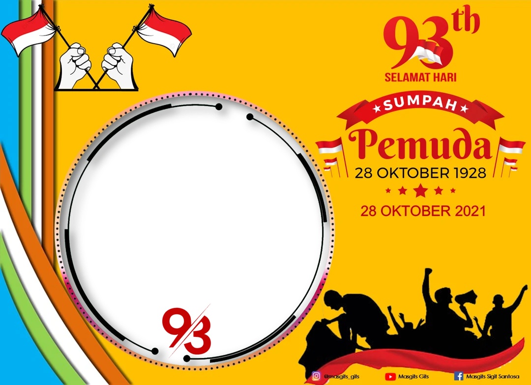 Twibbon HARI SUMPAH PEMUDA 2021 Terbaru 2021 buatan Nina Trinomina