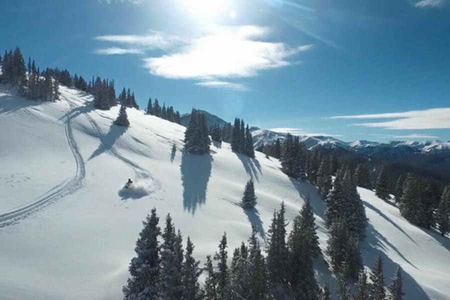 Snowy hillside in Colorado