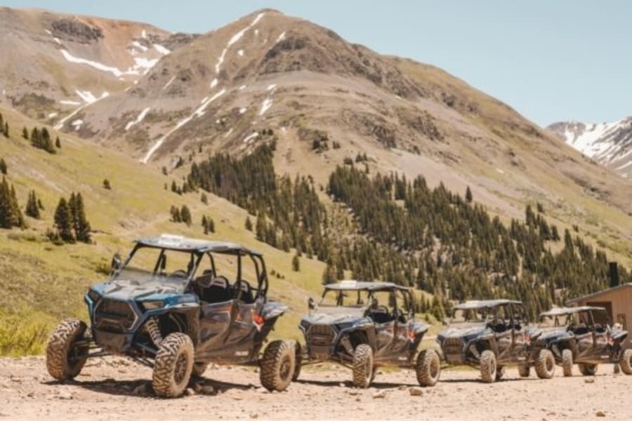 Lineup of Polaris RZRs in Silverotn, Colorado