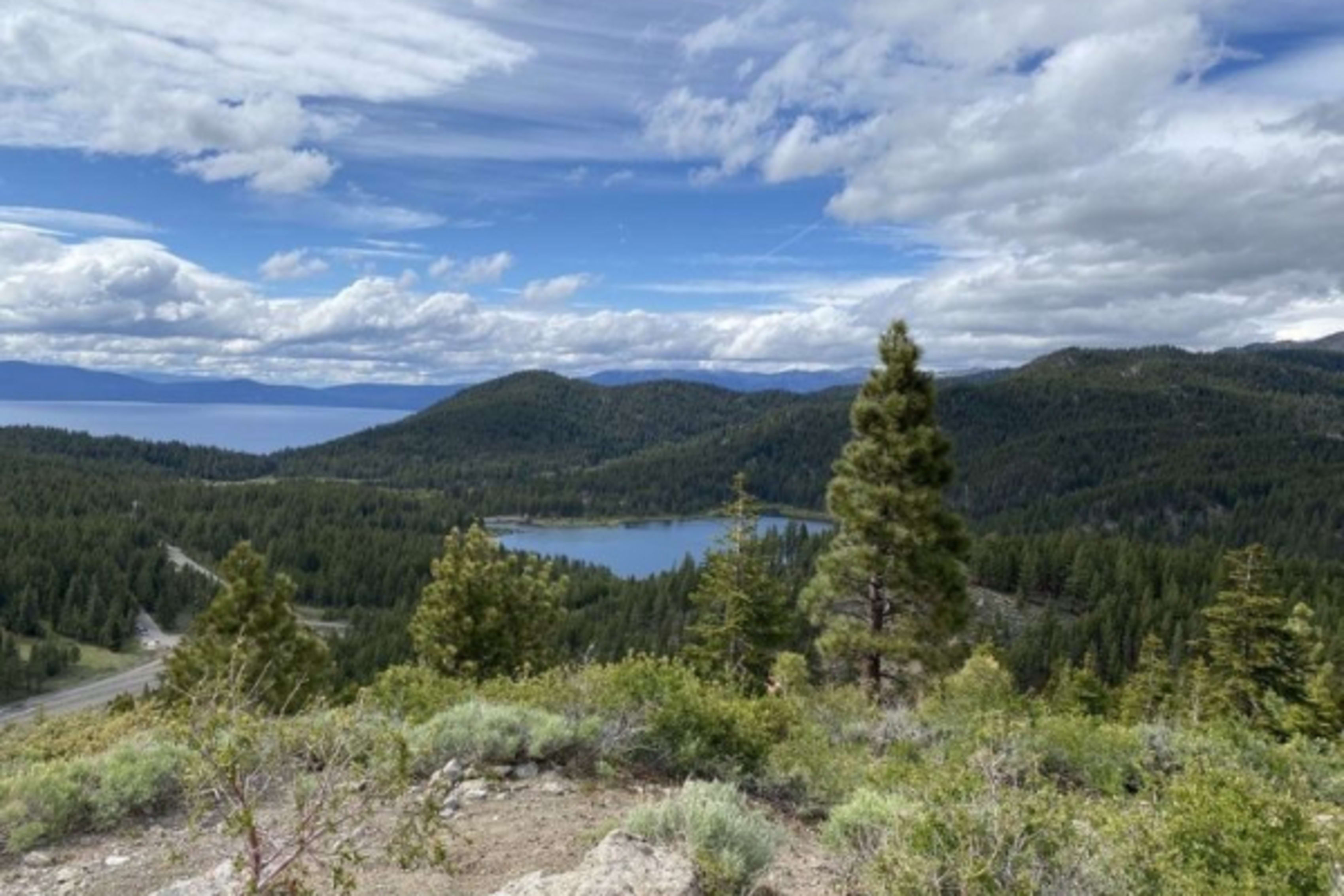 ATV trails up to Genoa Peak in Lake Tahoe, California.