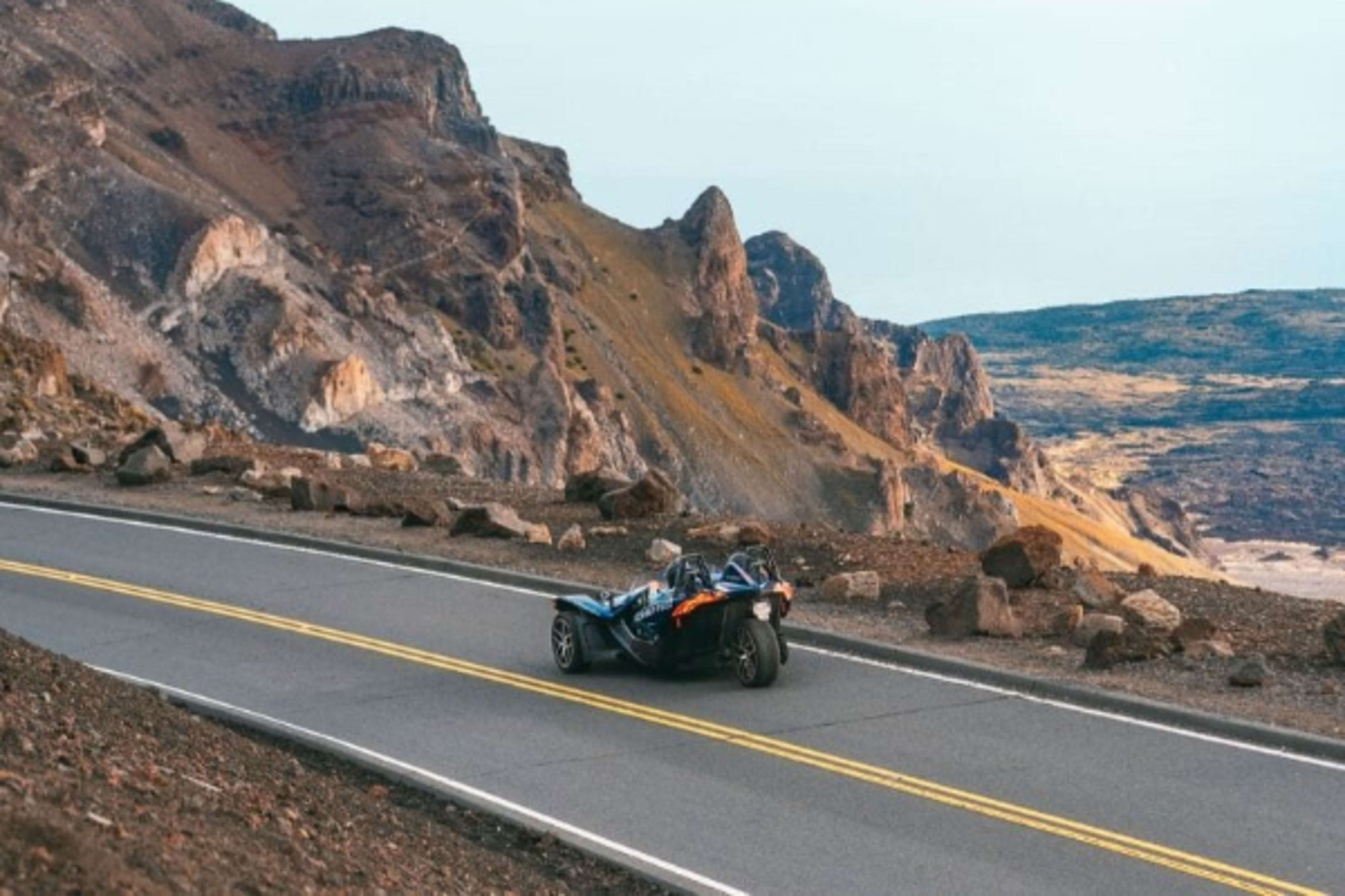 Polaris Slingshot on Maui road