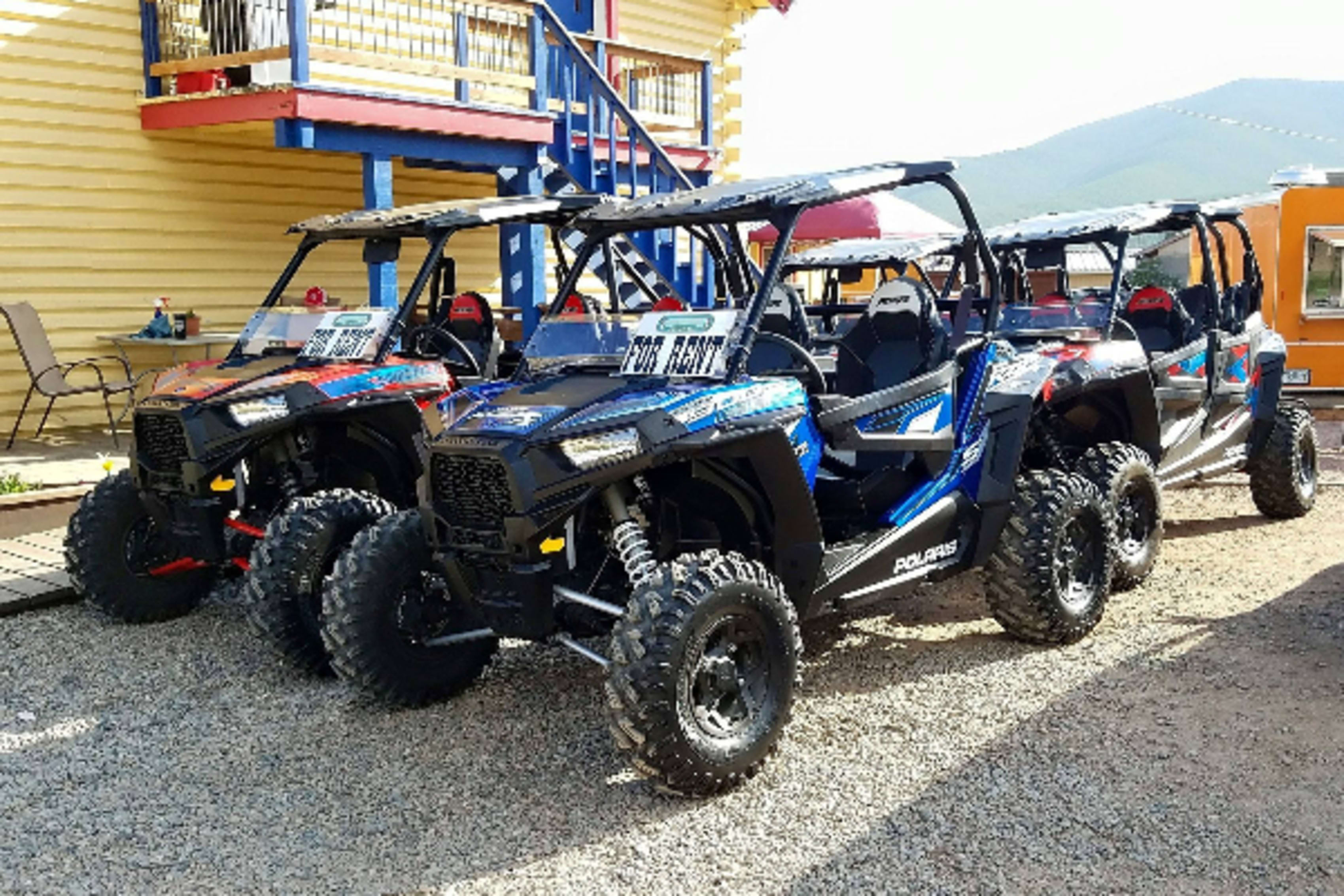 Fleet of Polaris ORVs at Silver Plume