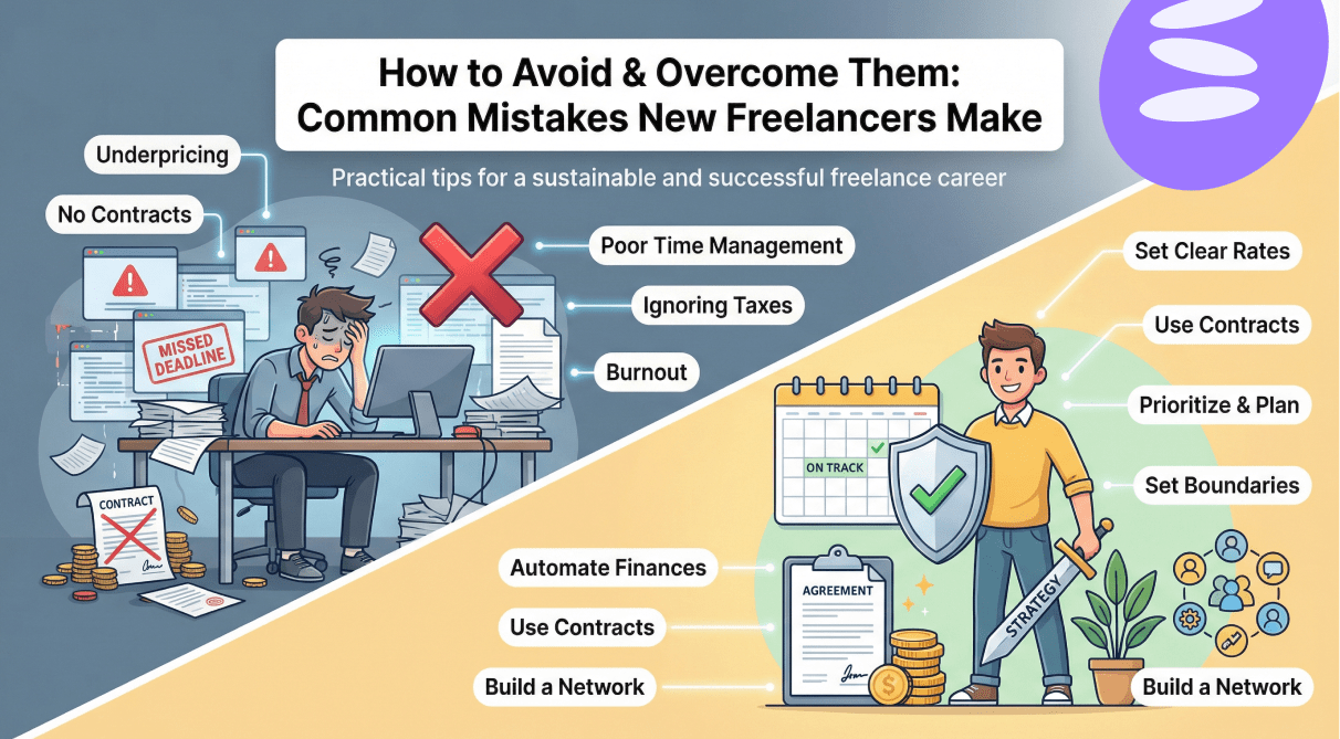 How to Avoid & Overcome Them: Common Mistakes New Freelancers Make