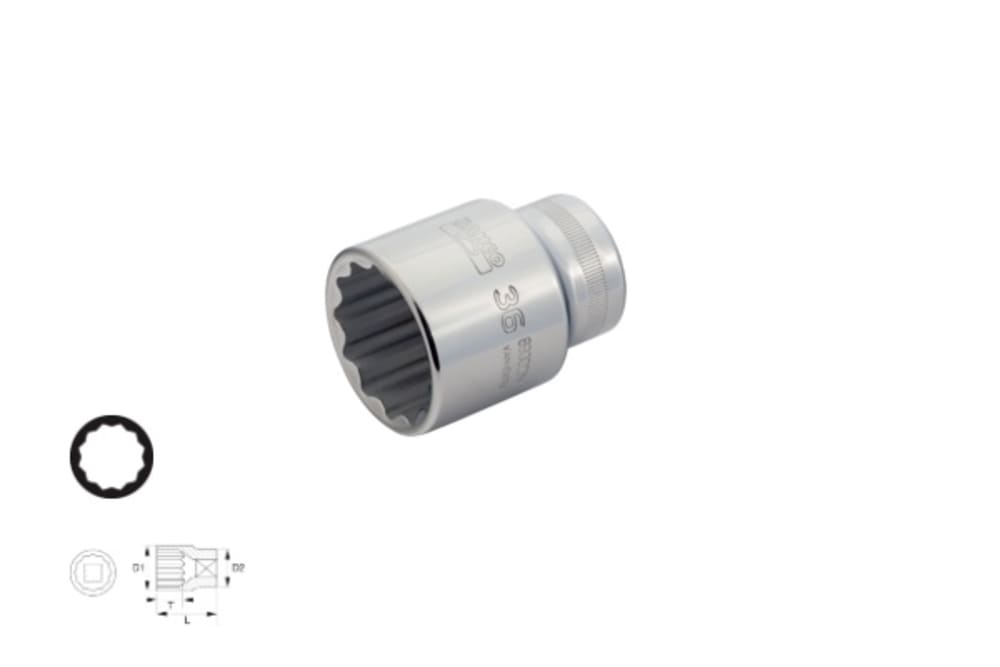 Bahco pipe 41mm - tolvkant - 3/4