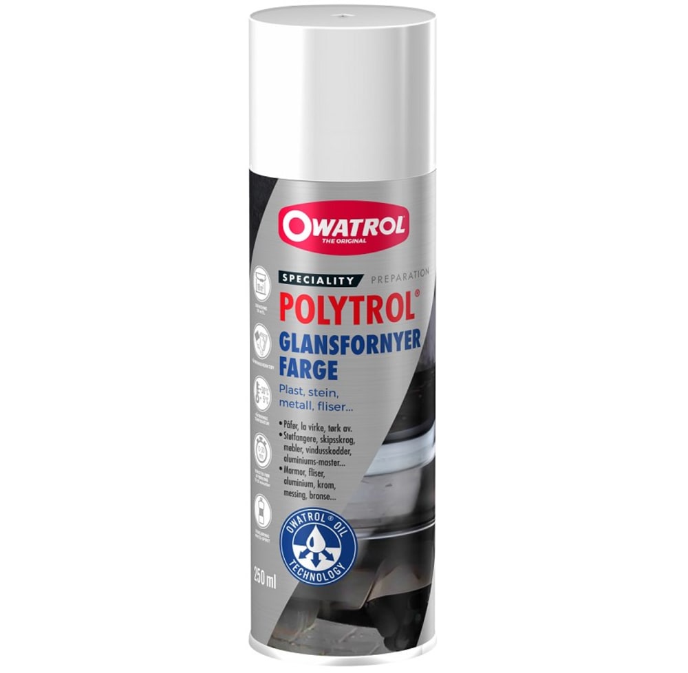 Farge og plastfornyer
Polytrol spray
