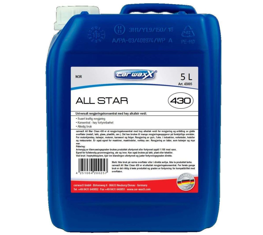 Høyalkalisk forvask
Allstar Clean 430
