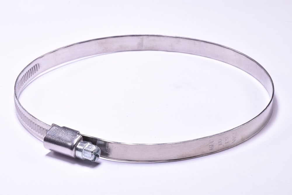 Slangeklemme, B8
i rustfritt stål 
med galvanisert skrue