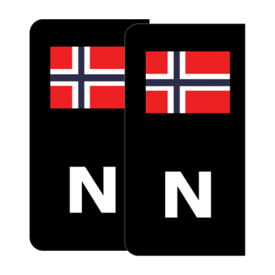 Skiltmerker m/refleks<br />sett med to stk