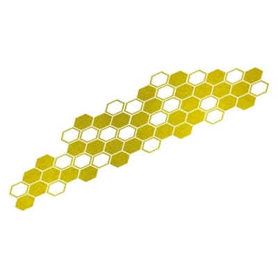 Foliatec Car design sticker Hexagon - Gold chrome matt