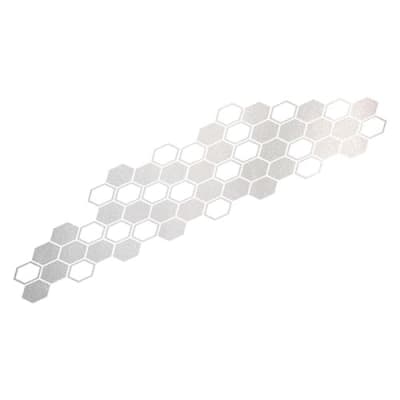 Foliatec Car design sticker Hexagon - Silver chrome matt