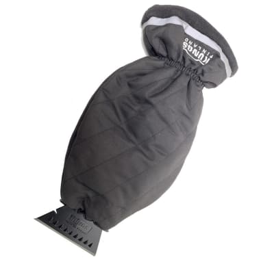 Isskrape med vott<br />Svart med refleks