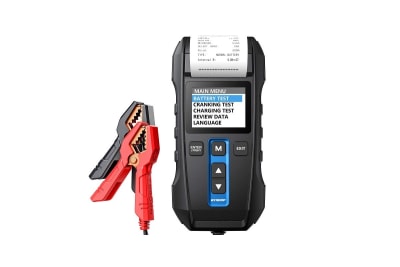 Batteritester<br />med utskrift