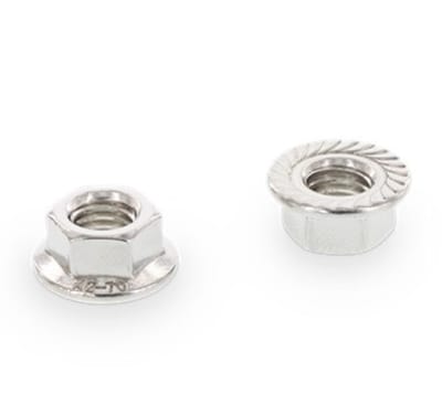 Flensmutter med låsetenner <br />KL8, 100 pk