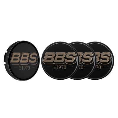 BBS 2D Center Cap est. 1970 embossed black with Logo Bronze