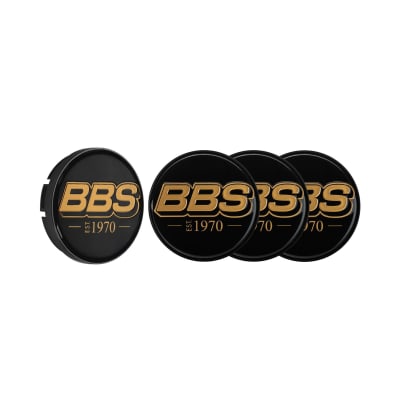 BBS 2D Center Cap est. 1970 embossed black with Logo Gold