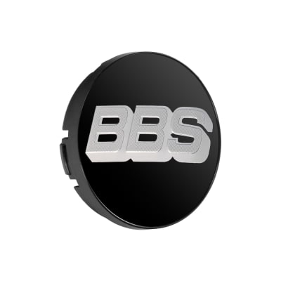 BBS 2D Center Cap embossed black with Logo Silver