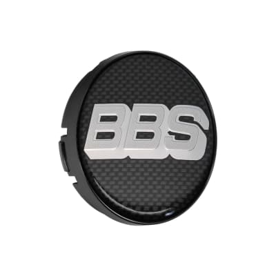 BBS 2D Center Cap embossed carbon with Logo Silver