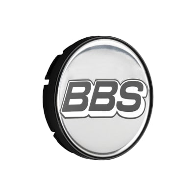 BBS 2D Center Cap embossed chrome with Logo Gray/White