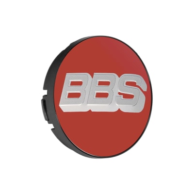 BBS 2D Center Cap embossed red with Logo Silver