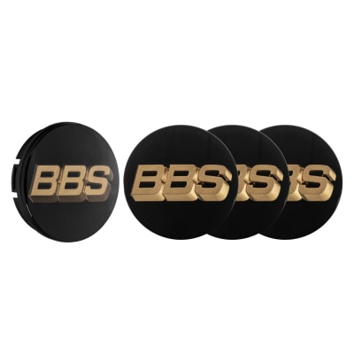 BBS 3D Center Cap black with Logo Bronze