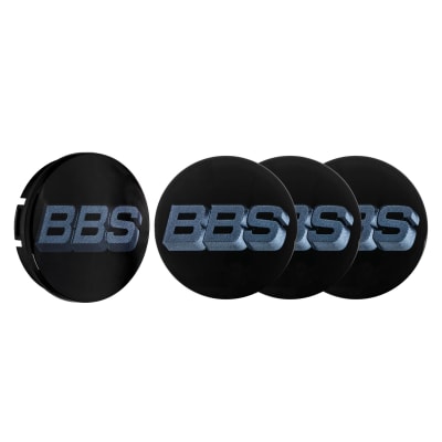 BBS 3D Center Cap black with Logo Indigo Blue