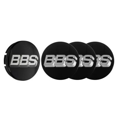 BBS 3D Center Cap black with Logo Platinum