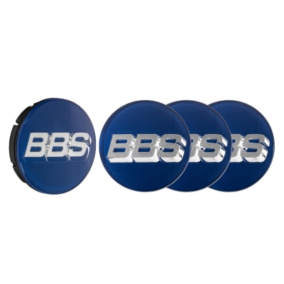 BBS 3D Center Cap blue with Logo Silver/Chrome