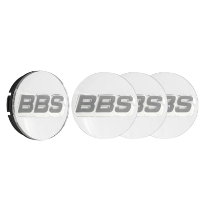 BBS 3D Center Cap chrome with Logo Gray/White